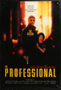 3y0084 PROFESSIONAL signed 1sh 1994 by Luc Besson, great image with young Natalie Portman!