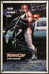 3y0089 ROBOCOP signed 1sh 1987 by Paul Verhoeven, Peter Weller is part man, part machine, all cop!