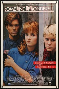 3y0095 SOME KIND OF WONDERFUL signed 1sh 1986 by Mary Stuart Masterson, John Hughes teen romance!