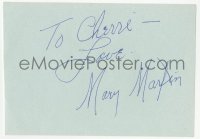 3y0527 MARY MARTIN signed 4x6 album page 1940s it can be framed & displayed with a repro!