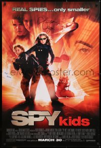 3y0098 SPY KIDS signed advance 1sh 2001 by BOTH juvenile stars Alexa Vega AND Daryl Sabara!