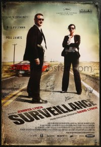 3y0105 SURVEILLANCE signed DS 1sh 2008 by Julia Ormond, Bill Pullman, James, Simpkins AND Lynch!