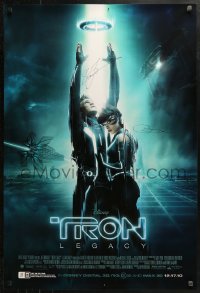 3y0116 TRON LEGACY signed advance DS 1sh 2010 by Joseph Kosinki, Eric Barba, AND Steven Lisberger!