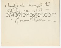 3y0434 NORMA SHEARER signed 3x4 letter 1930s tells Lily Pons she didn't meet her but heard her sing!