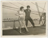 3z0025 ACROSS TO SINGAPORE candid 8x10.25 still 1928 Joan Crawford & Ramon Novarro dancing on ship!