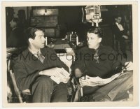 3z0036 ALICE ADAMS candid 8x10.25 still 1935 Fred MacMurray chatting with director George Stevens!