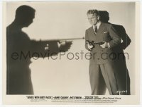3z0040 ANGELS WITH DIRTY FACES 7.75x10.25 still 1938 cool shadow with gun pointed at James Cagney!