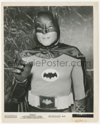 3z0056 BATMAN 8.25x10 still 1966 best close up of Adam West in DC Comics superhero costume!