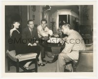 3z0060 BEDTIME STORY candid 8.25x10 still 1941 Loretta Young & Fredric March with director Hall!