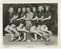 3z0098 COLLEGIATE 8.25x10.25 still 1936 Joe Penner lined up between six sexy chorus girls!