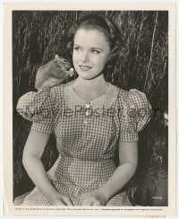 3z0117 DESTINY 8.25x10 still 1944 great portrait of Gloria Jean with squirrel on her shoulder!