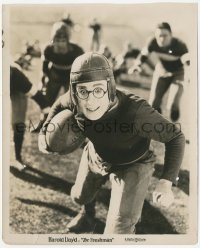 3z0156 FRESHMAN 8x10 still 1925 wonderful c/u of football player Harold Lloyd running for touchdown!