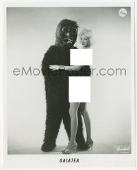 3z0160 GALATEA 8x10 burlesque still 1960s she's posing naked with guy in gorilla suit by Cordell!
