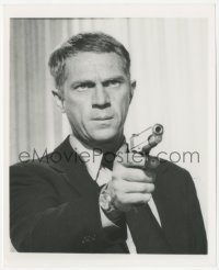 3z0164 GETAWAY 8.25x10 contact enlargement 1972 best close up of Steve McQueen pointing his gun!