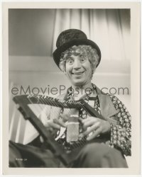 3z0188 HARPO MARX 8x10.25 still 1930s close up of the famous mute Marx Brother with a small harp!