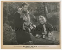 3z0246 KNIGHT WITHOUT ARMOR 8.25x10 still 1937 Marlene Dietrich & Robert Donat unpacking provisions!