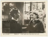 3z0375 REBECCA Other Company 8x10.25 still 1940 Hitchcock, Judith Anderson stares at Joan Fontaine!