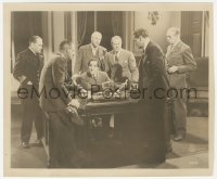 3z0414 SHERLOCK HOLMES & THE VOICE OF TERROR 8.25x9.75 still 1942 Basil Rathbone at desk by 6 men!