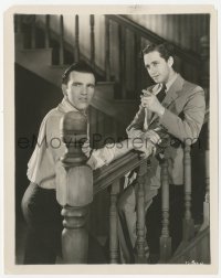 3z0473 TWO SECONDS candid 8x10.25 still 1932 Mervyn LeRoy directing Preston Foster on stairs!