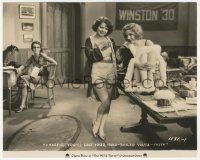 3z0487 WILD PARTY 7.5x9.25 still 1929 Clara Bow showing her legs by Marceline Day on table!