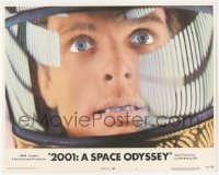 3z0502 2001: A SPACE ODYSSEY LC #2 R1972 Stanley Kubrick, best close up of Kier Dullea killing HAL!