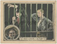 3z0513 ACTION LC 1921 early John Ford, Hoot Gibson with Francis Ford behind bars, ultra rare!