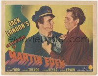 3z0517 ADVENTURES OF MARTIN EDEN LC 1942 great close up of Glenn Ford & Ian MacDonald fighting!