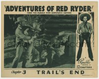 3z0518 ADVENTURES OF RED RYDER chapter 3 LC 1940 Don Barry w/man being held behind him, Trail's End!