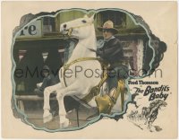 3z0550 BANDIT'S BABY LC 1925 great close up of cowboy Fred Thomson on his horse, Silver King!