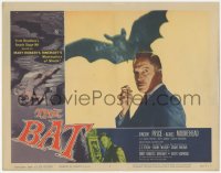 3z0556 BAT LC #3 1959 best image of smoking Vincent Price & giant bat flying overhead!