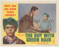 3z0602 BOY WITH GREEN HAIR LC #2 1948 Dean Stockwell, a kid who wants to end war, with Robert Ryan!