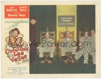 3z0675 CRASHING LAS VEGAS LC 1956 Leo Gorcey & Huntz Hall in electric chair execution chamber!