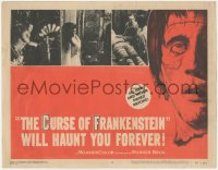 3z0680 CURSE OF FRANKENSTEIN LC #3 1957 Peter Cushing, cool close up monster artwork + 3 scenes!