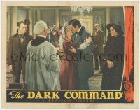 3z0688 DARK COMMAND LC 1940 Roy Rogers watches Walter Pidgeon & Claire Trevor about to kiss!