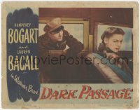3z0690 DARK PASSAGE LC #5 1947 cop snoops around the back of sexy Lauren Bacall's car!