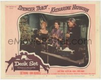 3z0704 DESK SET LC #8 1957 Spencer Tracy with Katharine Hepburn & Joan Blondell by Christmas tree!