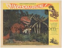 3z0717 DINOSAURUS LC #3 1960 wacky image of really fake Tyrannosaurus-Rex holding really fake girl!