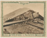 3z0836 HAUNTED VALLEY chapter 14 LC 1923 Ruth Roland in crashed plane unaware of approaching train!