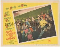 3z0846 HERE COMES THE GROOM LC #8 1951 Bing Crosby singing with band on bus, Frank Capra directed!