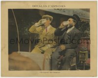 3z0852 HIS MAJESTY THE AMERICAN LC 1919 Douglas Fairbanks rides in hansom cab & drinks milk w/driver!