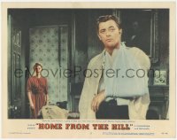 3z0860 HOME FROM THE HILL LC #5 1960 Eleanor Parker talks down to Robert Mitchum with arm in sling!