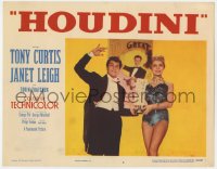 3z0864 HOUDINI LC #3 1953 c/u of Tony Curtis as the famous magician + sexy assistant Janet Leigh!