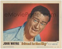 3z0892 ISLAND IN THE SKY LC #5 1953 William Wellman, best super close up of big John Wayne!