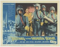 3z0906 JOURNEY TO THE SEVENTH PLANET LC #3 1961 great close up of astronauts in suits with weapons!