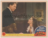 3z0913 KEEPER OF THE FLAME LC 1942 Spencer Tracy doesn't know if Katharine Hepburn is a murderess!