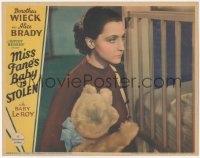 3z1013 MISS FANE'S BABY IS STOLEN LC 1933 c/u of Dorothea Wieck with Baby LeRoy's teddy bear!