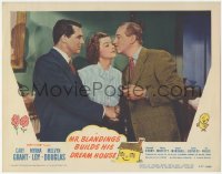 3z1029 MR. BLANDINGS BUILDS HIS DREAM HOUSE LC #7 1948 Myrna Loy between Cary Grant & Melvyn Douglas