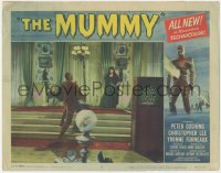 3z1032 MUMMY LC #3 1959 Christopher Lee as the monster carrying George Pastell to Yvonne Furneaux!