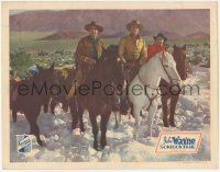 3z1075 OREGON TRAIL LC 1936 John Wayne & two other cowboys on horses in the snow!