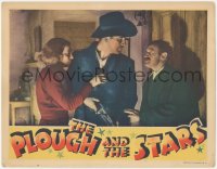 3z1099 PLOUGH & THE STARS LC 1936 Preston Foster with gun drawn between Stanwyck & Fitzgerald, rare!